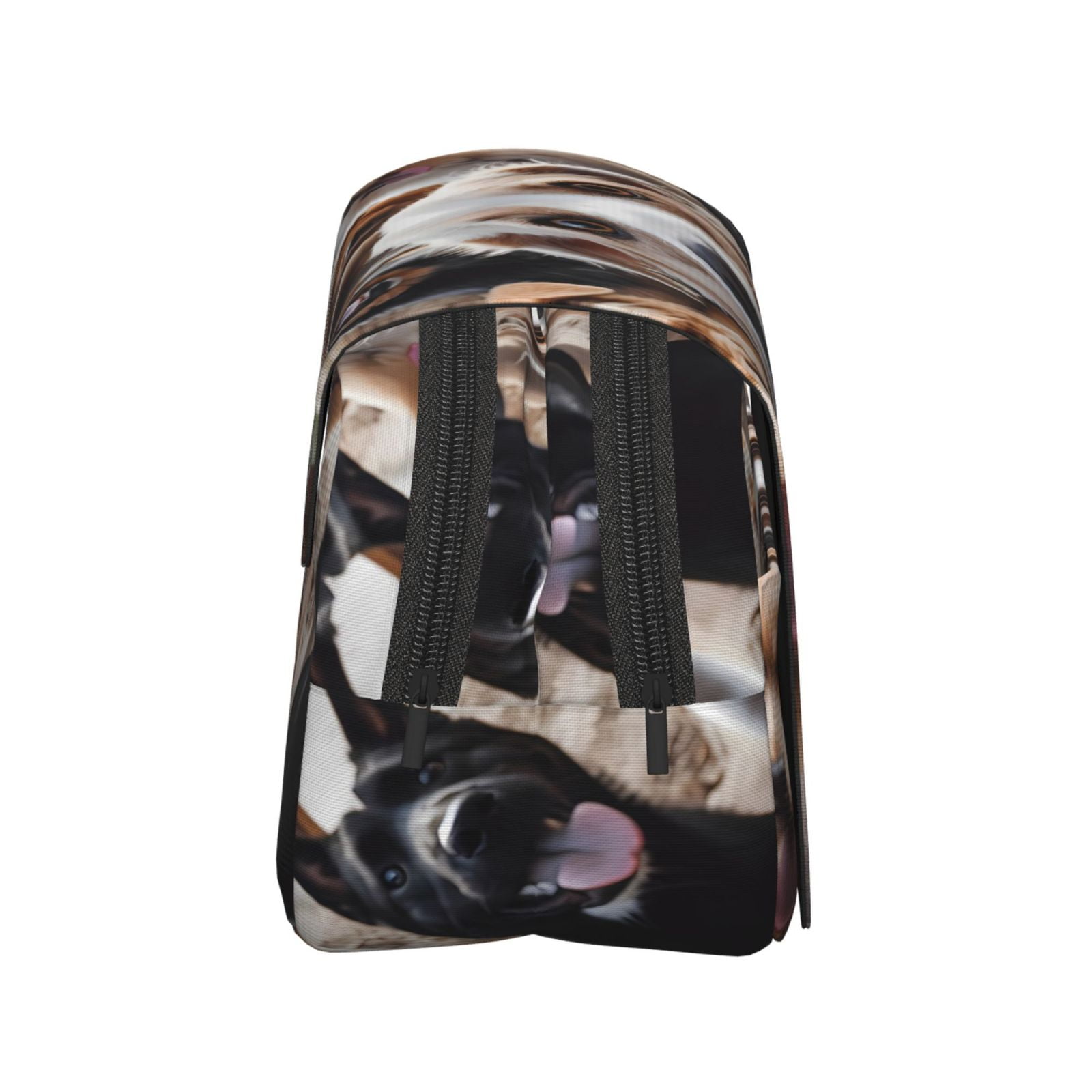 Rateoe Realistic Cute Puppy Pattern Double Clamshell Pen Case, Storage Organizer with Two Zipper Compartments– Holds Up to 50 Pencils & Pens