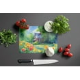 thumbnail image 5 of Massachusetts Mayflowers in Watercolor Glass Cutting Board Large 12 in x 15 in, 5 of 5