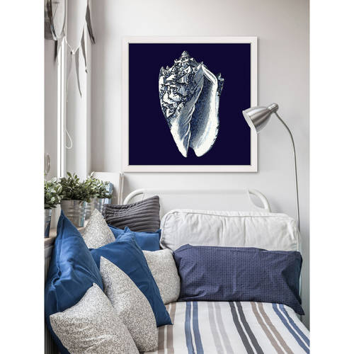 Marmont Hill "Indigo Shell II" Framed Painting Print