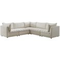 thumbnail image 2 of Meridian Furniture Jacob Sectionnel Modulaire en Velours Crème, 2 of 12