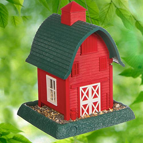 North States Village Collection Red Barn Hopper Bird Feeder, 5 lb. Capacity - image 3 of 10