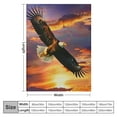 thumbnail image 4 of Creowell Eagle Throw Blanket, Hawk Flannel Blanket Fuzzy Soft Cozy Lightweight and Warm Blankets &amp; Throws for Couch Sofa or Bed in All Season, Birthday for Man Women, Sunset Eagle 50x60in, 4 of 6