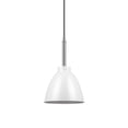 thumbnail image 3 of Globe Electric Rickon 1-Light Pendant, White Finish, Brushed Steel Accent, Designer Chevron Fabric Cord, 65621, 3 of 5