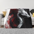 thumbnail image 1 of Fotbe Cool Black And White Dragon Manta de Franela con Estampado, Manta Ultrasuave para Cama, Sofá, Auto, Hipoalergénica y Antibolitas-40"x30", 1 of 6