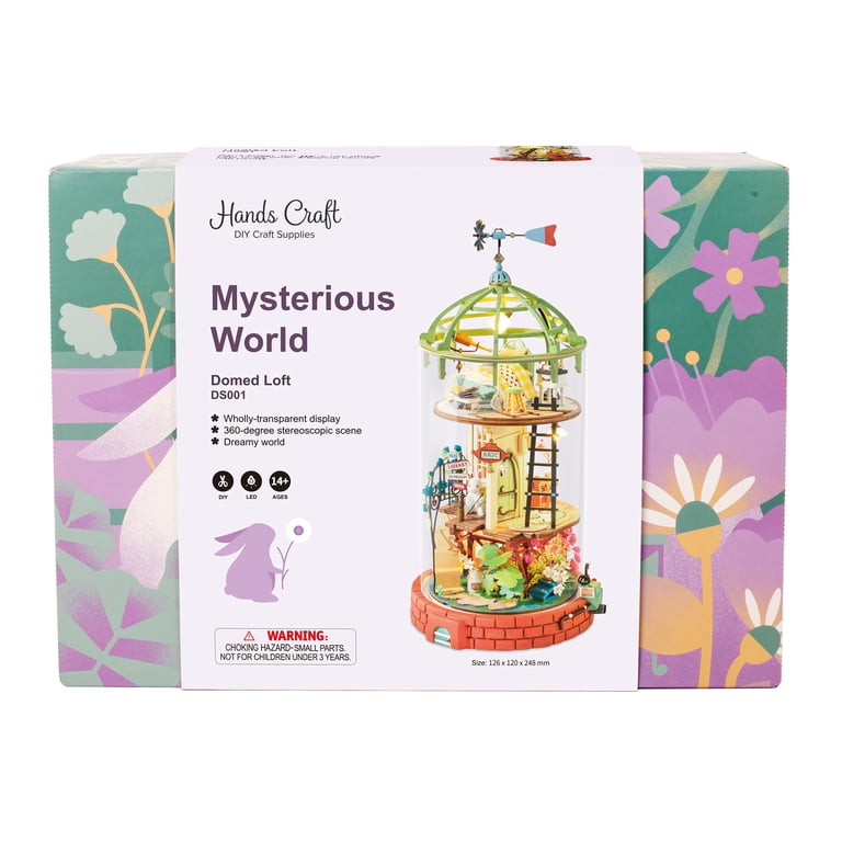 Hands Craft DIY Miniature Dollhouse Kit - 3D Wooden Model with LED