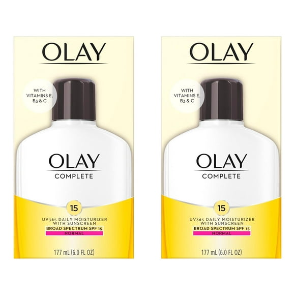 Loción Hidratante Olay Complete SPF 15 Todo el Día para Piel Normal Pack de 2