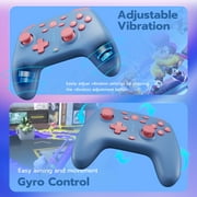 CHENGDAO Wireless Controller for Switch/Switch 2/PC, with Hall Effect Joystick/Trigger, 2 Back Buttons - Blue