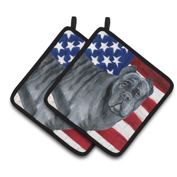 Caroline's Treasures Cane Corso Patriotic Pair of Pot Holders