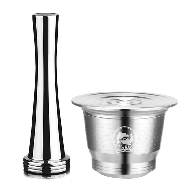 Reusable Refillable Coffee Capsule for with Tamper