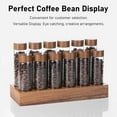 thumbnail image 4 of Durable and Elegant Glass Coffee Tubes with Walnut Stand, Single Dose Coffee Bean Storage Container Espresso Bean Storage Set for Kitchen and Coffee Shops, 4 of 8