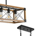 thumbnail image 2 of Kitchen Island Light,5-Light Farmhouse Chandeliers Black Brass Island Lighting Dining Room Pendant Light Fixtures with Clear Glass Shades Rectangular Hanging Lighting for Kitchen (31.5"Lx10.2"W x 33, 2 of 8