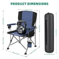 thumbnail image 6 of Folding Fishing Chair with Rod Holder, 150Kg Heavy Duty All Terrain Chair with Side Pocket, Cup Holder, Portable Adults Armchair for Outdoor, Camping, Garden, Beach, Lawn, Picnic, 6 of 11