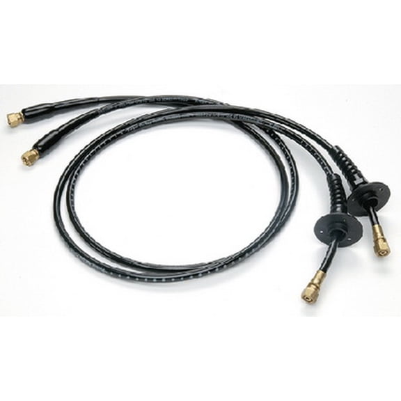 UFLEX Hydraulic OB-BHBR Hose Kit with Pre-Crimped Brass Fittings, Bulkhead Fittings and Bend Restrictors on Both Ends, 2pk