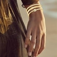 thumbnail image 5 of Gold Bracelets for Women - Stackable Bangles with Friendship & Love Theme - Stainless Steel Jewelry Gift for Her, 5 of 7