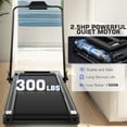 thumbnail image 2 of Simpfree 2 in 1 Under Desk Treadmill, Max 300lbs Capacity, Compact Electric Walking Pad with LED Touch Screen, Remote Watch, 2s Folding, 0.6-7.5MPH\, 2 of 8