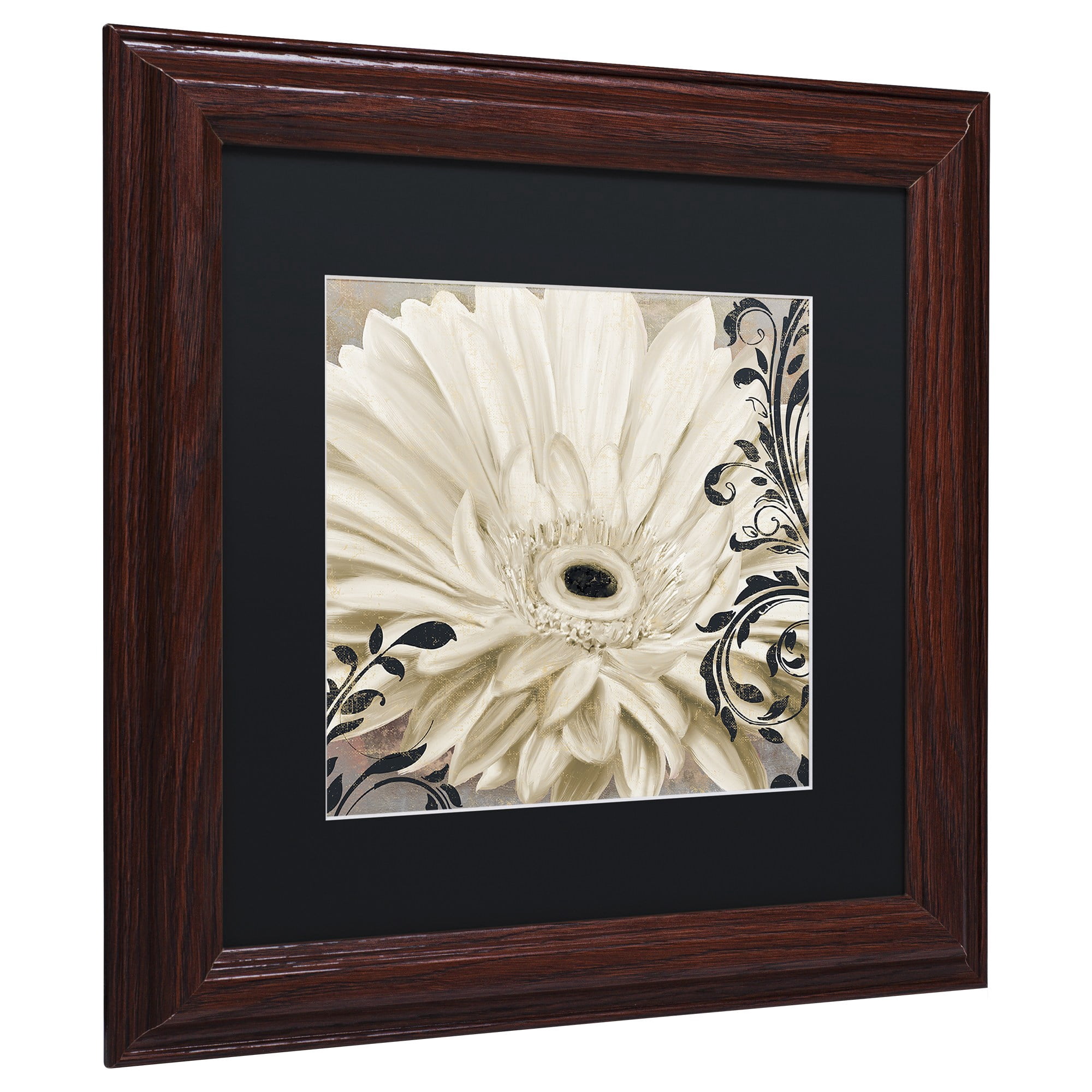Trademark Fine Art "Winter White I" Canvas Art by Color Bakery Black Matte, Wood Frame