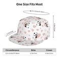 thumbnail image 6 of Daiia Heart Panda print Flat Bill Hats Flat Brim Trucker Cap Baseball Cap Adjustable Classic Low Profile Hat Unconstructed Plain Cap, 6 of 9