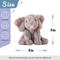 thumbnail image 2 of Adorable Plush Calf Elephant Toy Floppy Elephish Ultra Soft Stuffed Animal for Boys Girls Kids Toddlers, Gray, 9', 2 of 5