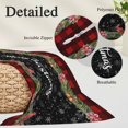 thumbnail image 2 of Red Plaid Christmas Pillow Covers, Linen Long Throw Pillow Case, Xmas Snowflake Botanical Poinsettia Holiday Pillow Protector Decorative Cushion Cover for Living Room/Bedroom 16" x 24", 2 of 8