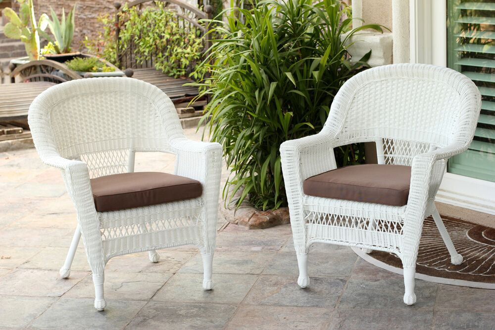 Set Of 4 White Resin Wicker Outdoor, White Resin Wicker Outdoor Patio Furniture Set