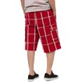 thumbnail image 2 of Shaka Wear Men's Relaxed Fit Plaid Cargo Shorts S~5XL, 2 of 6