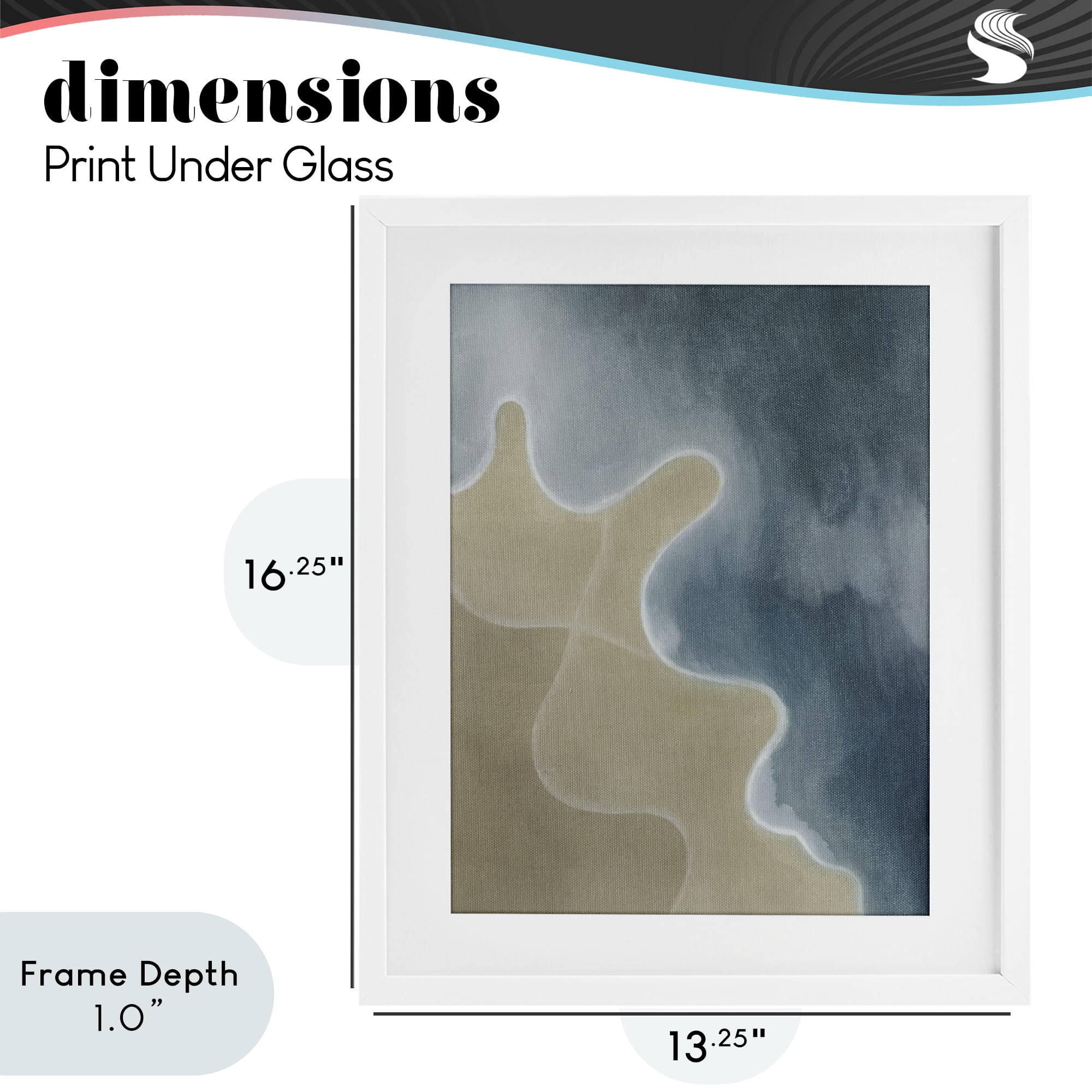 Stupell Industries Turning The Tides Contour White Framed Print Under Glass, design by Grace Popp