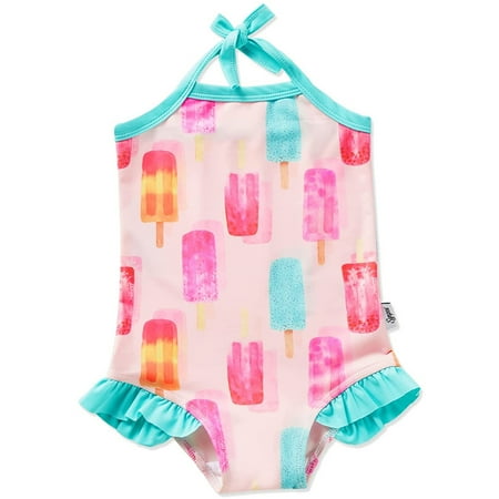 

Baby Girl One Piece Swimsuit Ruffle Swimwear Cute Floral Print Toddler Girl Beach Bathing Suit for 3 Months-3 Years