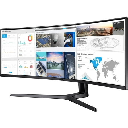 Samsung C49J89 49" Double Full HD (DFHD) Curved Screen LED LCD Monitor, 32:9, Charcoal Black Hairline, Titanium