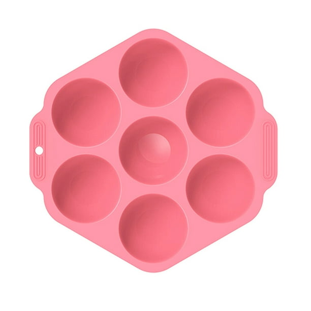 Inteprter Molde grande de media bola para pastel, molde de silicona para Chocolate, galleta, hielo, caramelo, hornear Herramientas y accesorios para hornear Rosado