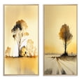 thumbnail image 2 of Designart "Golden Hour Glow in Countryside Tree II" Landscape Forest Framed Wall Art Set Of 2 - Country Yellow Gallery Wall Frame Set For Home Decor, 2 of 6