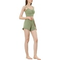 thumbnail image 4 of Unique Bargains Women's Stretchy Knit Spaghetti Strap Runch Cami with Shorts Pajama Set, 4 of 5