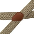 thumbnail image 2 of MOJOGO 1.5 In Wide Suspenders for Men Fashion Casual Solid X Back Adjustable Elastic Strap with 4 Loops for Heavy Duty Brown Free Size, 2 of 5