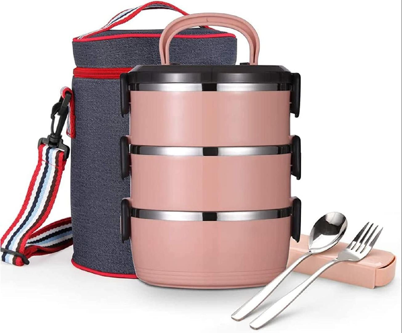 Thermal Bento Lunch Box For Food,Stackable Portable Insulated Lunch