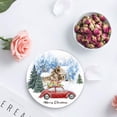thumbnail image 4 of ZHANZZK Truck With Christmas Gifts Farmhouse Style Set of 8 Round Coaster for Drinks, Absorbent Ceramic Stone Coasters Cup Mat with Cork Base for Home Kitchen Room Coffee Table Bar Decor, 4 of 6