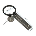 thumbnail image 2 of Llave de seguridad Uxcell, llavero letra A 'Te necesito aquí conmigo' llavero personalizado con caja de regalo para él letra E, 2 of 6