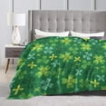 thumbnail image 5 of Soft Cozy Flannel Fleece Blanket for All Seasons St. Patrick''s Day with Colorful Clovers Lightweight Throw Blanket for Bed/Couch/Sofa/Camping- Green Lucky Shamrocks Irish Clover 50"X40", 5 of 6