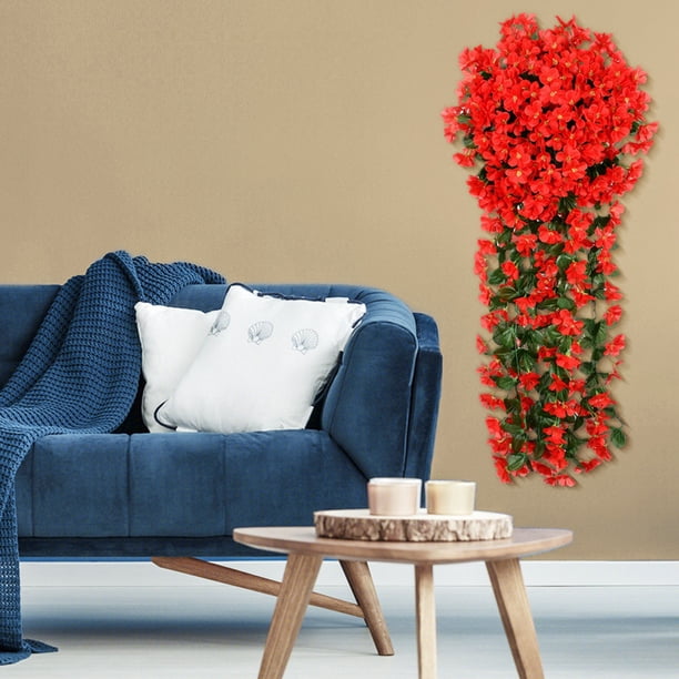 Flor de seda de pared violeta - Hortensia artificial de 18 cabezas para decoración de ventanas de balcón