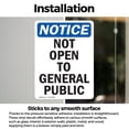 thumbnail image 3 of (2 Pack) Not Open To General Public OSHA Notice Sign 5 Inch X 3.5 Inch Vinyl Label Decal Sticker Weather Resistant, UV Protected for Workplace, Business, and Construction Site, Made in, 3 of 7