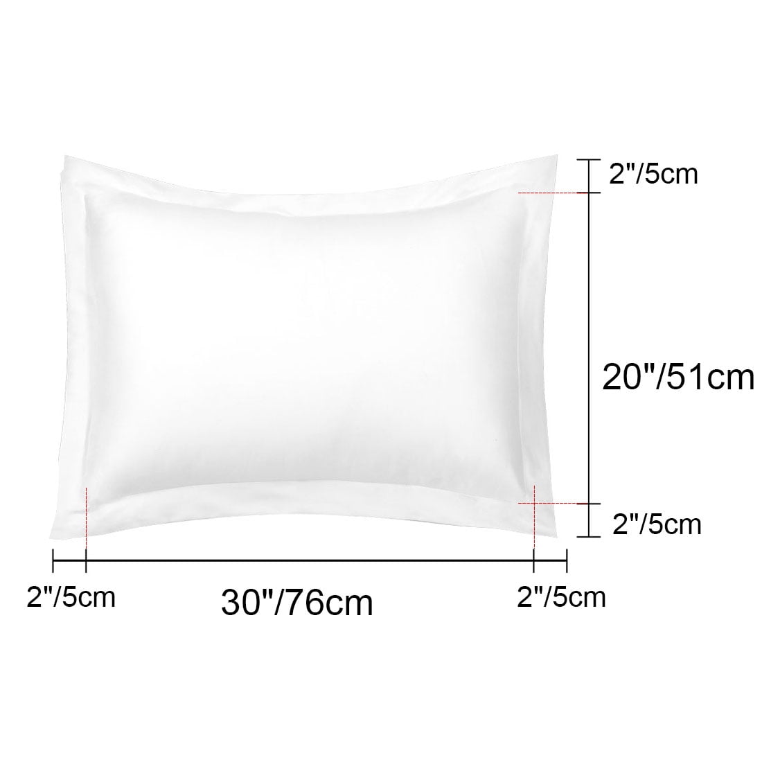 Unique Bargains Pillowcases Soft Microfiber Pillow Shams Set of 2 Queen White