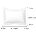 thumbnail image 6 of Unique Bargains Pillowcases Soft Microfiber Pillow Shams Set of 2 Queen White, 6 of 8