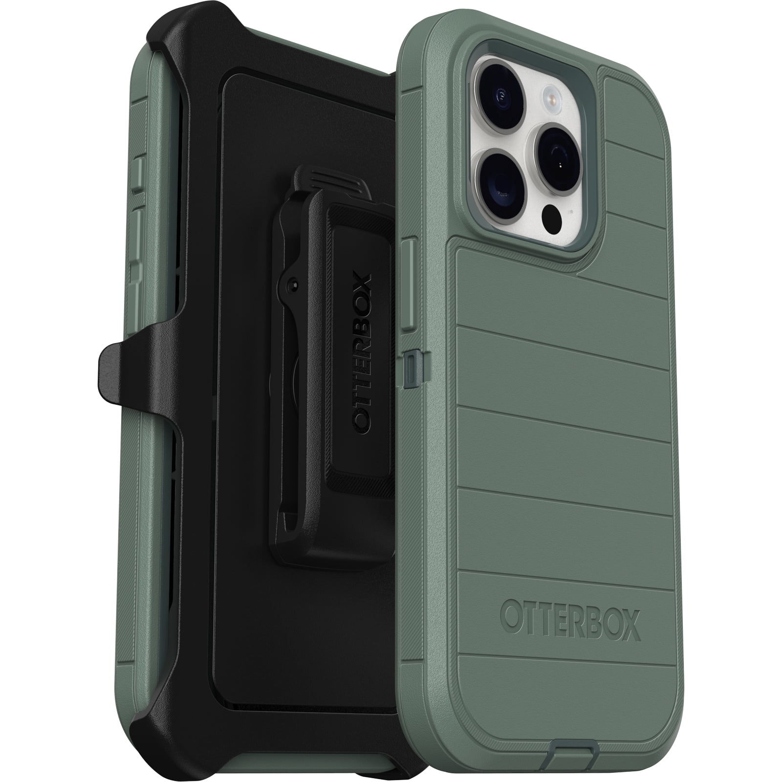 OtterBox Defender Series Pro Rugged Cell Phone Case for Apple iPhone 15 Pro, Forest Ranger