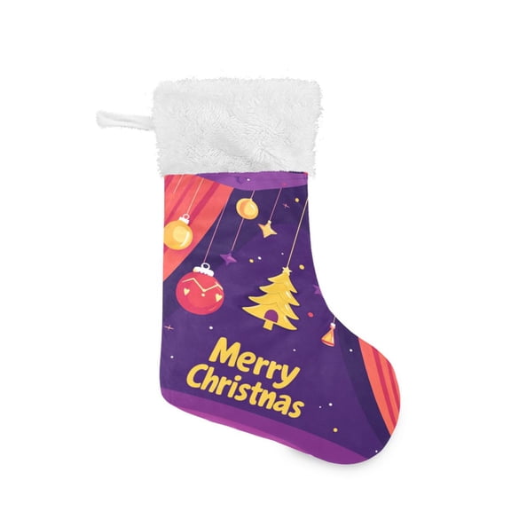 Christmas Stocking with Hanging Loop for Family Holiday Ornament Christmas Stage Decorations