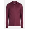 thumbnail image 5 of George Men's Interlock Polo Shirt with Long Sleeves, Sizes S-5XB, 5 of 5
