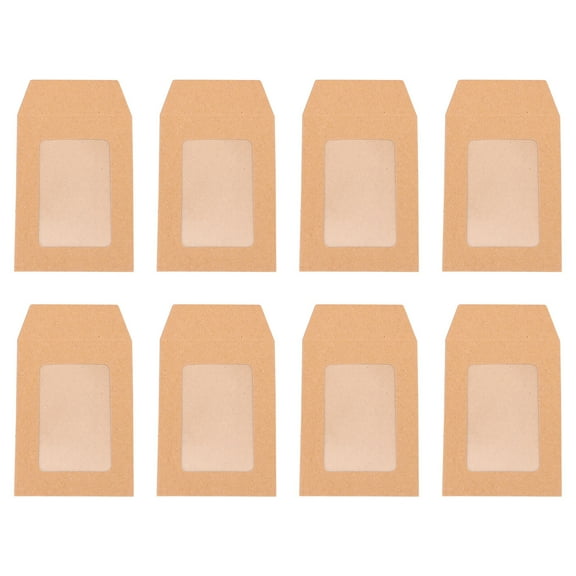 Qumonin Kraft Coin Envelopes w/ Clear Window - 25 Pcs