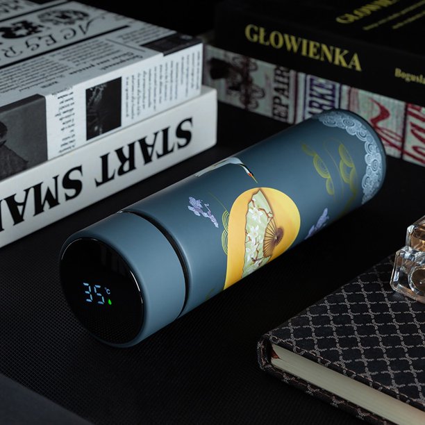 Availble Creative nese Style Thermos Cup Capacity: 500ml Material: stainless steel, high quality PP, food grade silica gel 25*7cm Type: normal type and sma type. Long time heat preservationFeel comf huangjie unisex