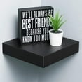 thumbnail image 2 of WELLAND 10" Wooden Mission Floating Shelf Wall Mounted Shelves, 9 1/4" x9 1/4"x2", Espresso, 2 of 9