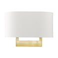 thumbnail image 3 of 45221-12 Livex Lighting 2 Light Medium Wall Sconce In Contemporary Style-9 Inches Tall and 13 Inches Wide-Satin Brass Finish, 3 of 15