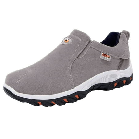 

gvdentm Mens Sneakers Men s Solid Color Round Toe Running Walking Sports Walking Slip On Air One for Men Sneakers