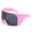 Pink-Grey, variant on Futuristic Oversized Wrap-Around Sunglasses, UV400 Protection PC Lenses, Unisex Shield Style
