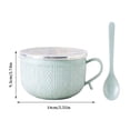 thumbnail image 6 of PLJFXXM 2PCS Ceramic Soup Bowls with Vented Lid, 32 Ounce Soup Mug with Handle, 1packs 7 inch Jumbo Soup Cup, Wide Large Cereal Bowl for Oatmeal, Gumbo Salad, Microwave Oven Safe (Blue), 6 of 8